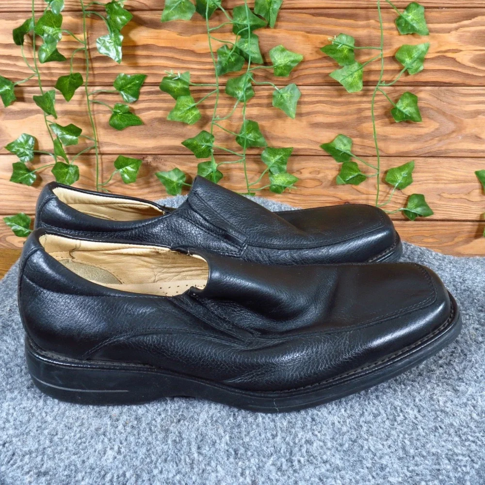 Stafford‎ Tyler Men Loafer Size 9.5 M Business Casual Dress Shoes Black Leather